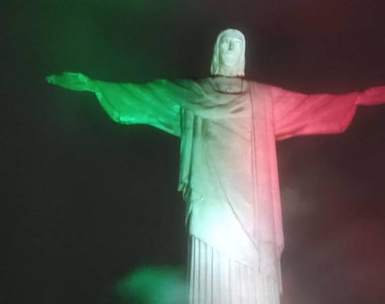L’accensione dall’Italia del Cristo Redentor